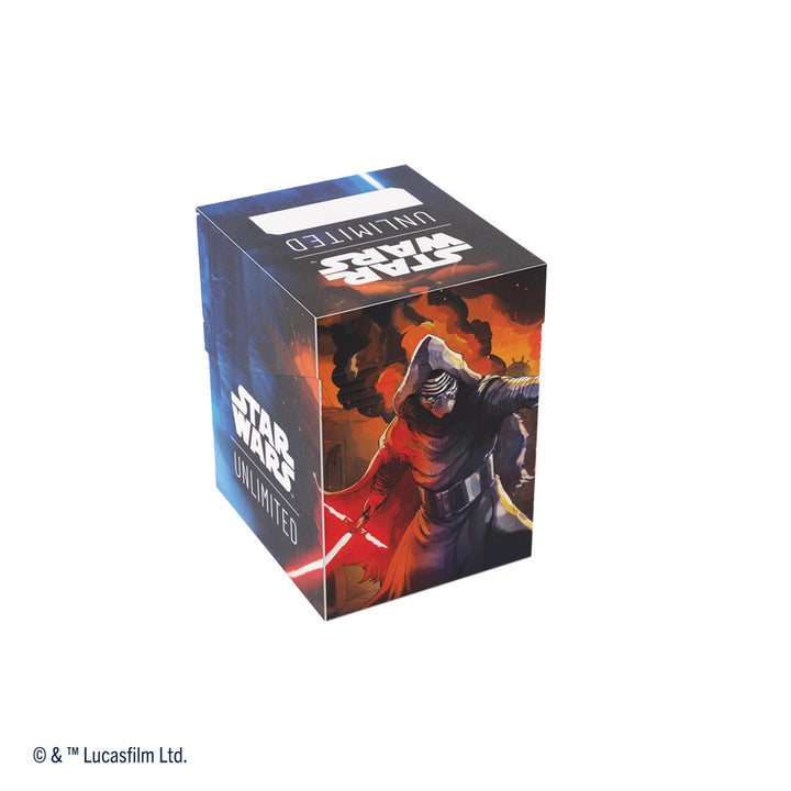 Star Wars: Unlimited Soft Crate - Rey / Kylo Ren - Rectangular fabric storage crate featuring Star Wars Rey and Kylo Ren artwork with dark blue, red, and orange tones and logo