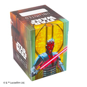 Star Wars: Unlimited Soft Crate - Obi-Wan Kenobi / Darth Maul - Rectangular soft crate featuring colorful illustrated Obi-Wan Kenobi and Darth Maul with glowing red lightsabers and Star.