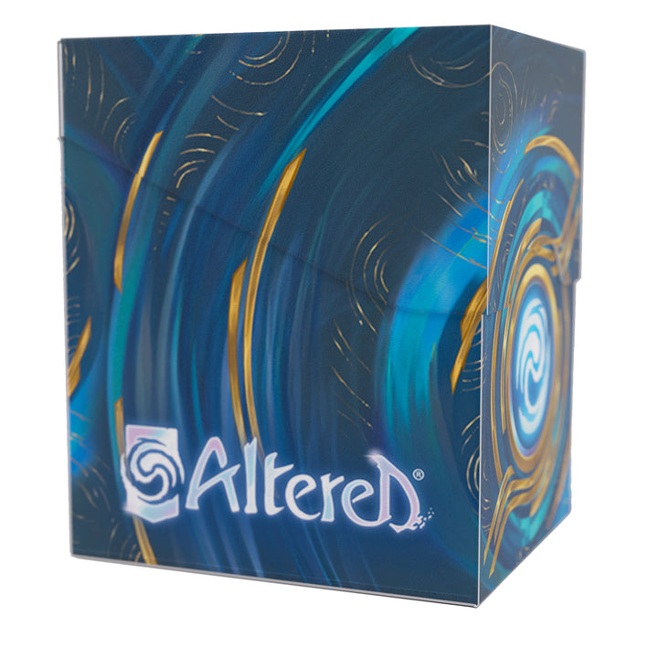 Gamegenic: Altered - Expedition Soft Box - The Crow's Eye - Dark blue rectangular box with swirling gold and light blue patterns and white "Altered" text on the front.
