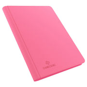 GameGenic 18-Pocket Zip-Up Album - Pink - Pink zip-up card binder album with smooth cover and embossed logo on front.