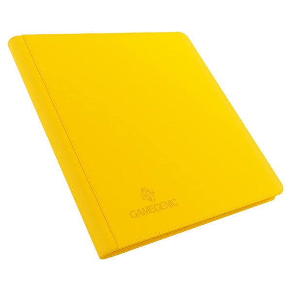 GameGenic 24-Pocket Zip-Up Album - Yellow - Bright yellow zip-up card binder with smooth cover and embossed GameGenic logo.