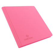 GameGenic 24-Pocket Zip-Up Album - Pink - Pink zip-up card album with 24 clear pockets and embossed GameGenic logo on front cover.