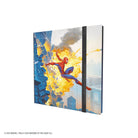 Magic: The Gathering: Marvel's Spider-Man 24-Pocket Album - Spider-Man/Green Goblin - Binder-style card album with Spider-Man swinging through explosion on front, featuring blue, red, orange, and green tones,.