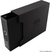 Gamegenic STAR WARS : Unlimited Premium Cardport XL - Matte black rectangular card deck box with sliding outer sleeve and embossed Star Wars Unlimited logo.