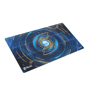 Gamegenic Prime Playmat: Altered - The Crow's Eye - Rectangular playmat with swirling blue and black vortex design, accented by gold geometric lines and a central white spiral.