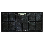 Arkham Horror: Investigator Game Mat (PREORDER) - Black rectangular gaming mat with dark mystical patterns, labeled sections for Arkham Horror investigators and cards.