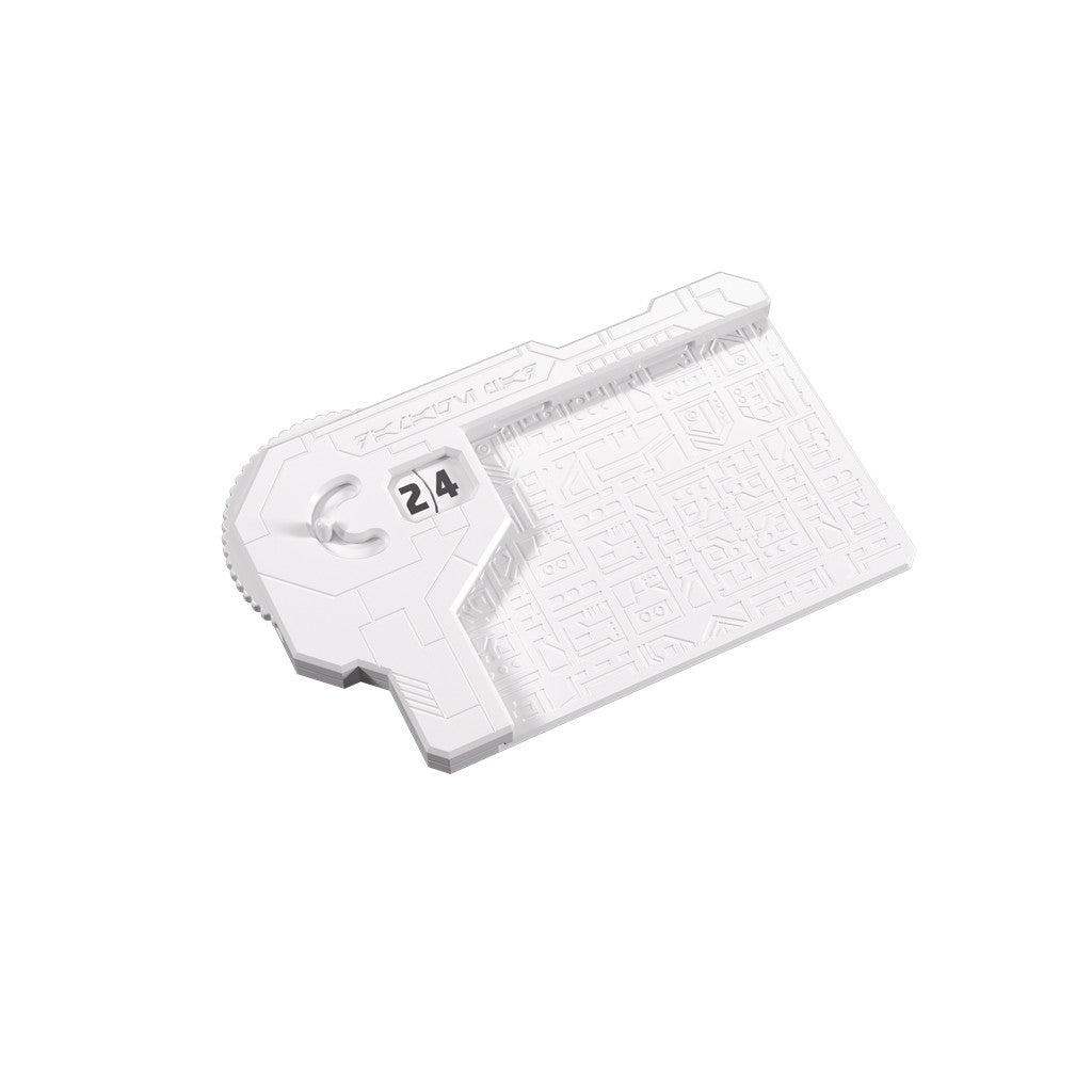 Gamegenic STAR WARS : UNLIMITED DAMAGE PAD - White - White plastic Star Wars-themed damage pad with a rotating number dial and textured grip area.