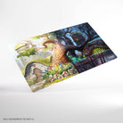 Gamegenic Shiny Playmat: Lorwyn Eclipsed - Temple Garden (PREORDER) - Gamegenic playmat featuring a large, twisted tree with glowing green accents, bright flowers on the left, and dark, eerie.