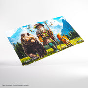 Gamegenic- Magic: The Gathering | The Hobbit Prime Playmat - Radagast of rhosgobel - Rectangular playmat featuring colorful fantasy artwork of Radagast the Brown with woodland creatures against a bright blue.