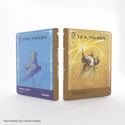 Gamegenic- Magic: The Gathering | The Hobbit Zip-Up Album 18-Pocket - Gandalf, Goblin's Bane/ The Lord of the Eagles - Zip-up card binder with 18 pockets featuring dual-themed covers of Gandalf casting a spell on gold and Goblin's Bane wolf.