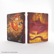 Gamegenic- Magic: The Gathering | The Hobbit Zip-Up Album 18-Pocket - Smaug's Mox Amber - Zip-up card album with 18 pockets featuring Smaug resting on gold treasure, rich amber and red tones, sturdy cover with.