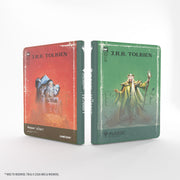 Gamegenic- Magic: The Gathering | The Hobbit Zip-Up Album 18-Pocket - elf 1 (alt design)/Dwarf 1 (alt design) - The Gathering card binder with red elf design on one side and green dwarf design on the other, featuring 18-pocket zip-up.