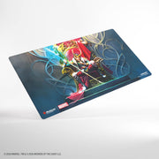 Gamegenic Prime Playmat: Marvel Super Heroes - Loki Laufeyson - Rectangular gaming playmat featuring Marvel's Loki in regal armor with glowing blue energy and intricate green and gold.