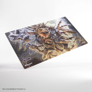 Gamegenic Prime Playmat: Lorwyn Eclipsed - Auntie Ool, Cursewretch - Rectangular playmat with dark fantasy artwork featuring a menacing undead figure surrounded by swirling purple shadows,.