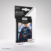 Star Wars: Unlimited Art Sleeves - Moff Gideon - Card sleeves featuring Moff Gideon in dark armor with blue and black tones, Star Wars Unlimited branding on packaging.