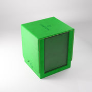 Deck Box: Squire Plus 100+ XL Convertible - Green - Bright green rectangular deck box with a smooth finish and a transparent front display panel.
