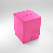 Gamegenic Squire 100+ XL - Pink - Bright pink rectangular deck box with smooth finish and embossed Gamegenic logo on top.