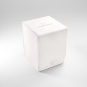 Gamegenic Squire 100+ XL - White - White rectangular deck box with smooth finish and subtle embossed logo on top and front panel.