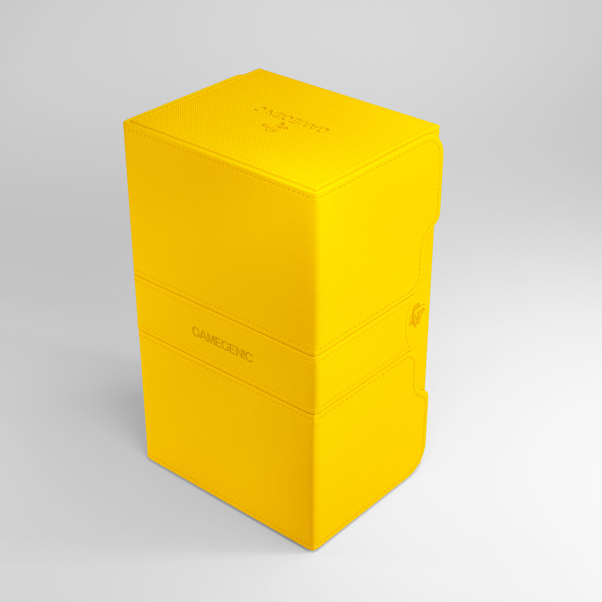 Gamegenic Stronghold 200+ XL Deck Box - Yellow - Bright yellow Gamegenic Stronghold 200+ XL deck box with secure latch and embossed logo.