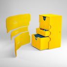 Gamegenic Stronghold 200+ XL Deck Box - Yellow - Bright yellow Gamegenic Stronghold 200+ XL deck box with two pull-out drawers and removable dividers.