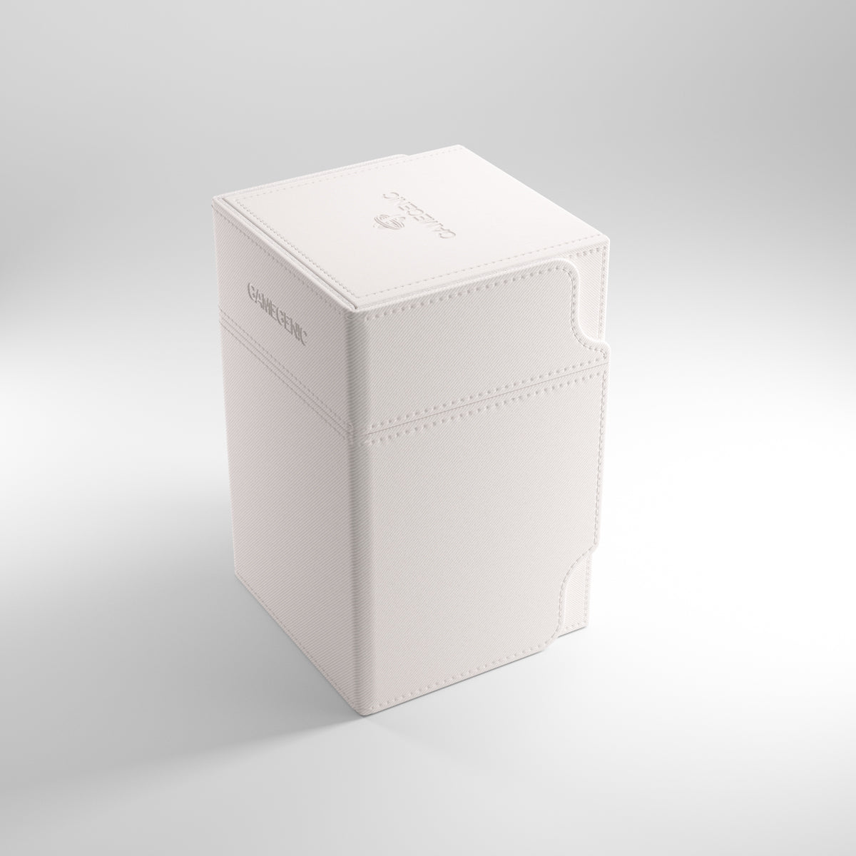Gamegenic Watchtower 100+ XL Deck Box - White - White Gamegenic Watchtower 100+ XL Deck Box with smooth matte finish and subtle logo embossment.