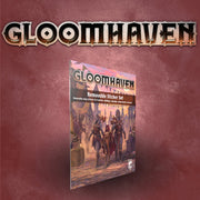 Gloomhaven, 2nd Edition: Removable Stickers - Gloomhaven 2nd Edition removable sticker set packaging with fantasy artwork of armored characters on horseback against a.