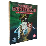D&D 5E: Fifth Edition Fantasy: Dungeon Denizens 2 (PREORDER) - Dark green hardcover book titled Dungeon Denizens II with fantasy monsters and red text on front cover.