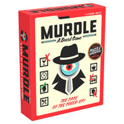 Murdle: The Card Game (PREORDER) - A Board Game" with puzzle edition badge and icons on the sides.