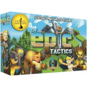 Tiny Epic Tactics: Deluxe (PREORDER) - Tiny Epic Tactics Deluxe board game box featuring fantasy characters and a mountainous landscape background.