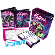 Vast Grimm: Starter Set (PREORDER) - Vast Grimm Starter Set with dark fantasy artwork on box and book covers, includes rulebook, character sheets, and cards in.