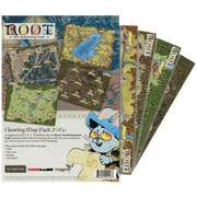 Root RPG: Ruins & Expeditions - Map Pack 2 (PREORDER) - Set of six illustrated fantasy maps with detailed terrains and landmarks, featuring colorful, hand-drawn style and a cartoon