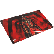 Gamegenic Game Mat: Star Wars: Unlimited - Darth Vader Unstoppable (PREORDER) - Rectangular gaming mat featuring Darth Vader with glowing red lightsaber, bold red and black geometric background.