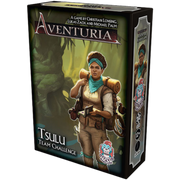 Aventuria Team Challenge: Tsulu (PREORDER) - Black and green box displaying a female adventurer in tan expedition gear with a blue scarf and backpack, labeled Aventuria.