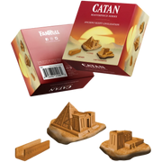 Catan Masterpiece Series: Plastic Civilization - Egypt (PREORDER) - Plastic miniature set featuring three detailed tan-colored ancient Egyptian buildings for Catan expansion, with red and.