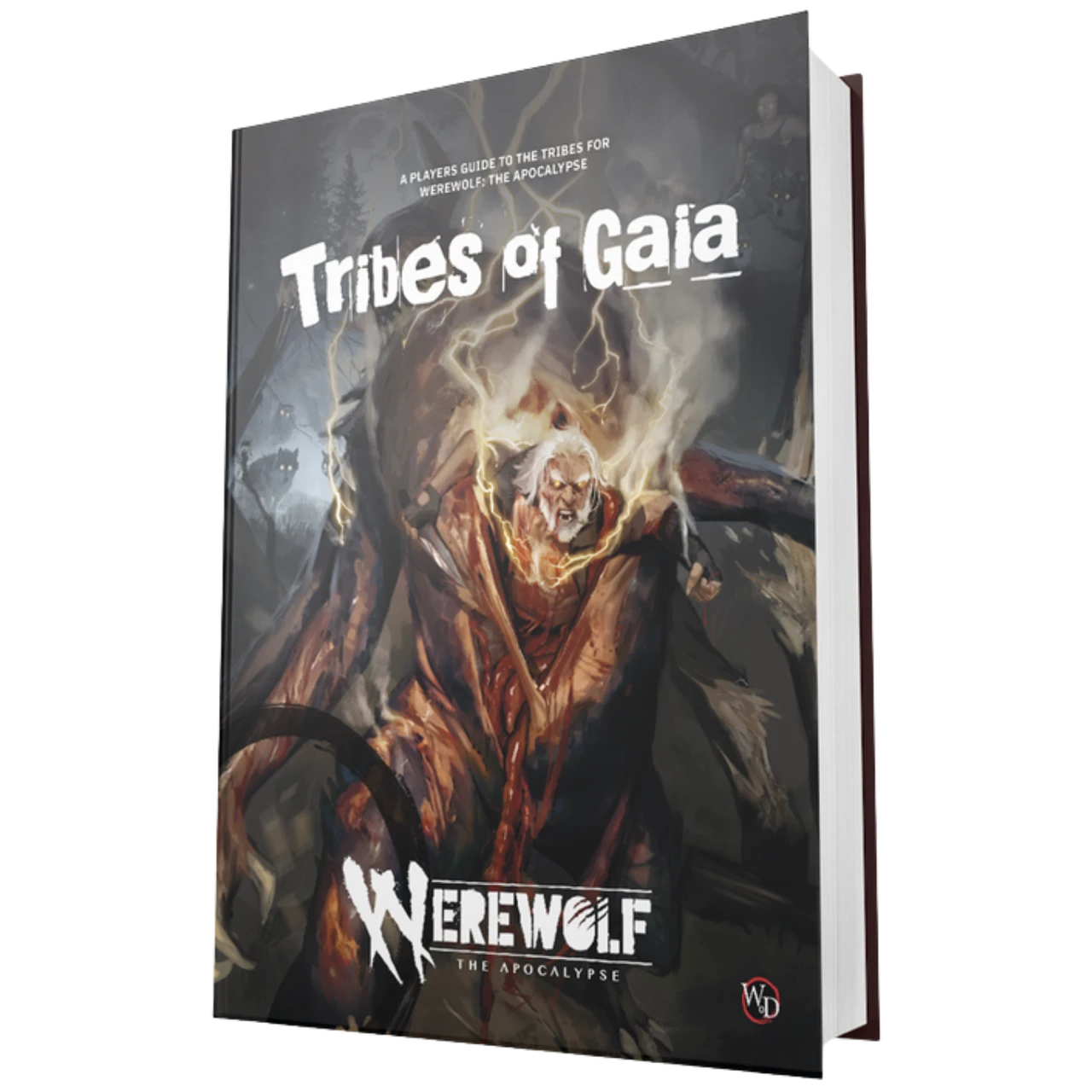 Werewolf: The Apocalypse 5th Edition: Tribes of Gaia (PREORDER) - Dark fantasy book cover featuring a werewolf shrouded in flames with bold white text "Tribes of Gaia".