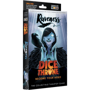 Dice Throne: Hero Pack - Raveness (PREORDER) - Dice Throne expansion pack featuring Raveness with dark blue and black artwork and orange logo text.