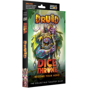 Dice Throne: Hero Pack - Druid (PREORDER) - Dice Throne Druid Hero Pack box featuring a colorful armored druid with horns and glowing eyes on a dark forest background.