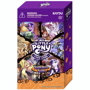 My Little Pony TCG: Nightmare Night Collector Box (PREORDER) - Purple and orange My Little Pony TCG collector box with Halloween-themed character illustrations and bat graphics.