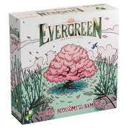 Evergreen: Cherry Blossoms and Bamboo Expansion - Evergreen game expansion box featuring pink cherry blossom tree illustration with green bamboo stalks and water accents on.