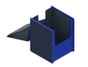 Heavy Play RFG Deck Box MAX 100 Double Sleeved Rogue Blue - Rogue Blue rectangular deck box with open lid, sturdy plastic, designed to hold double-sleeved cards.