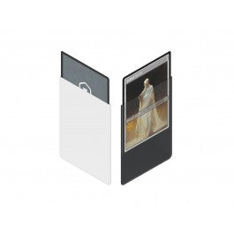 Heavy Play: CURV Sleeves Standard - Cleric White - Standard CURV card sleeves in cleric white and black with transparent front for card protection and display.