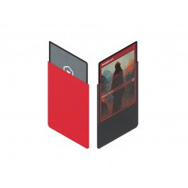 Heavy Play: CURV Sleeves Standard - Shaman Red - Two sleek card sleeves, one shown front and one back; front sleeve solid shaman red with a small white logo near the top,.