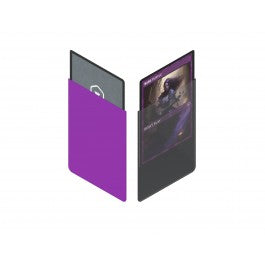Heavy Play: CURV Sleeves Standard - Bard Purple - Pair of purple and black card sleeves designed for protecting standard-sized trading or game cards, with a semi-transparent.