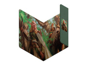 Heavy Play ETB Playmat: Dan Scott - Elves (PREORDER) - Tri-fold green playmat featuring fantasy elves and a tree creature amid a forest setting, designed for tabletop gaming.
