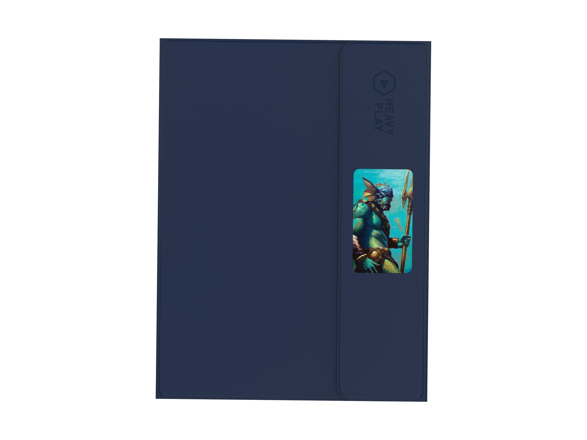 Heavy Play ETB Playmat: Dan Scott - Merfolk (PREORDER) - Dark blue rectangular playmat with a small colorful patch featuring a merfolk character on the right side.