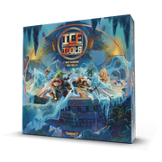 Ice and Idols - Board game box with icy fantasy landscape, featuring adventurers and frozen statues in blue tones.