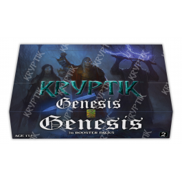 Kryptik - Genesis Wave 2 - Booster Box - Kryptik Genesis Wave 2 booster box with dark fantasy artwork and glowing blue title text.