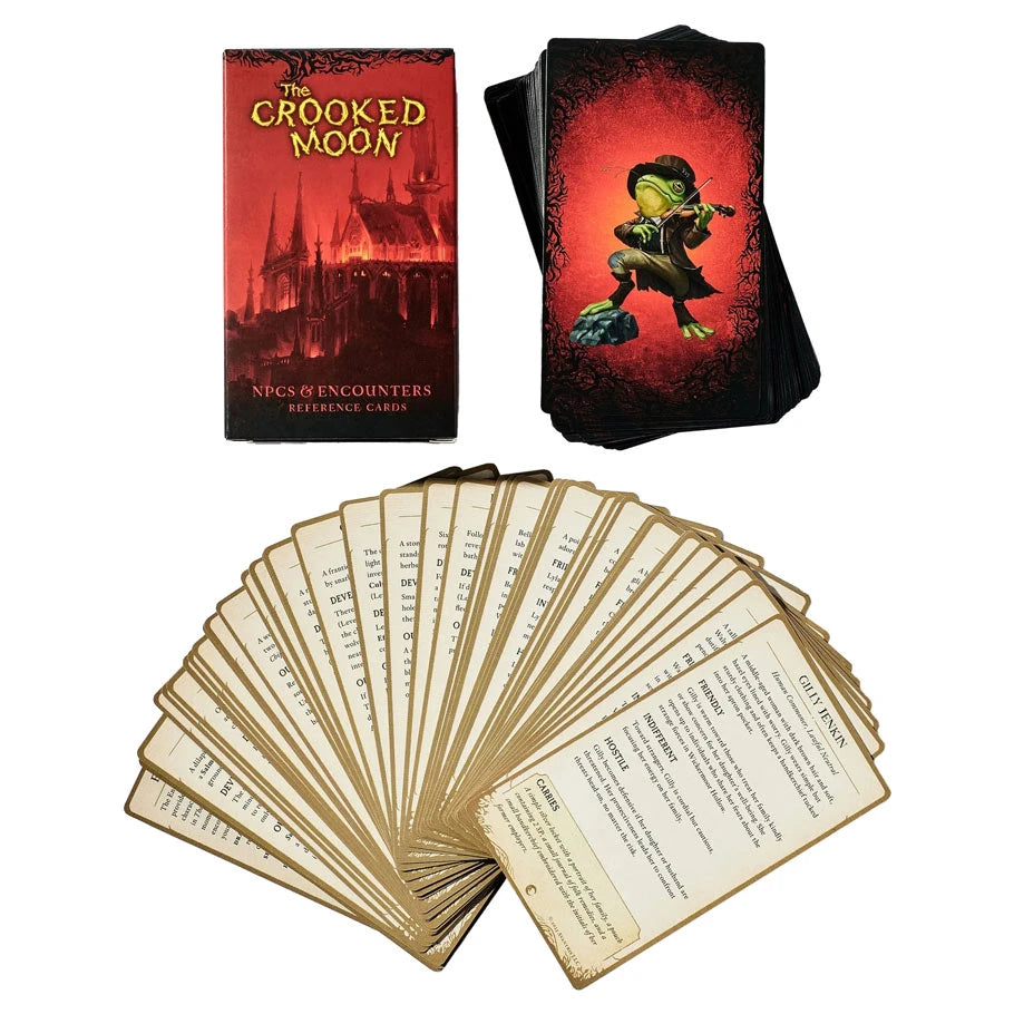 D&D 5E: The Crooked Moon: NPCs & Encounters Reference Card Deck