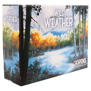 Aspens: Wild Weather (PREORDER) - Rectangular box with a painted autumn forest and a misty lake scene, titled "Wild Weather" by Aspens.