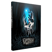 The Darkest Woods (PREORDER) - Dark RPG book titled "The Darkest Woods" with eerie skull and glowing blue forest illustration on cover.